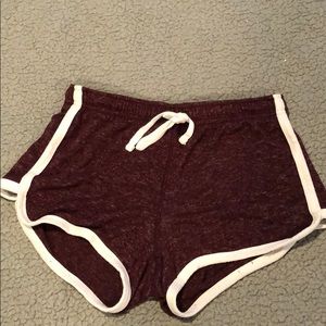 Small soft maroon shorts from AEROPOSTALE